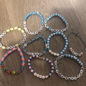 Set of 10 “1989” Taylor Swift eras your bracelet set